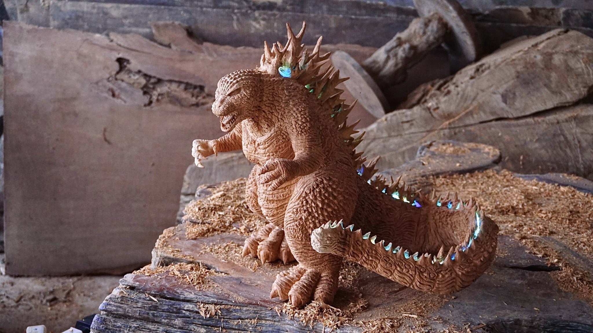 Godzilla - Minus One Figure Wood Carving statue
