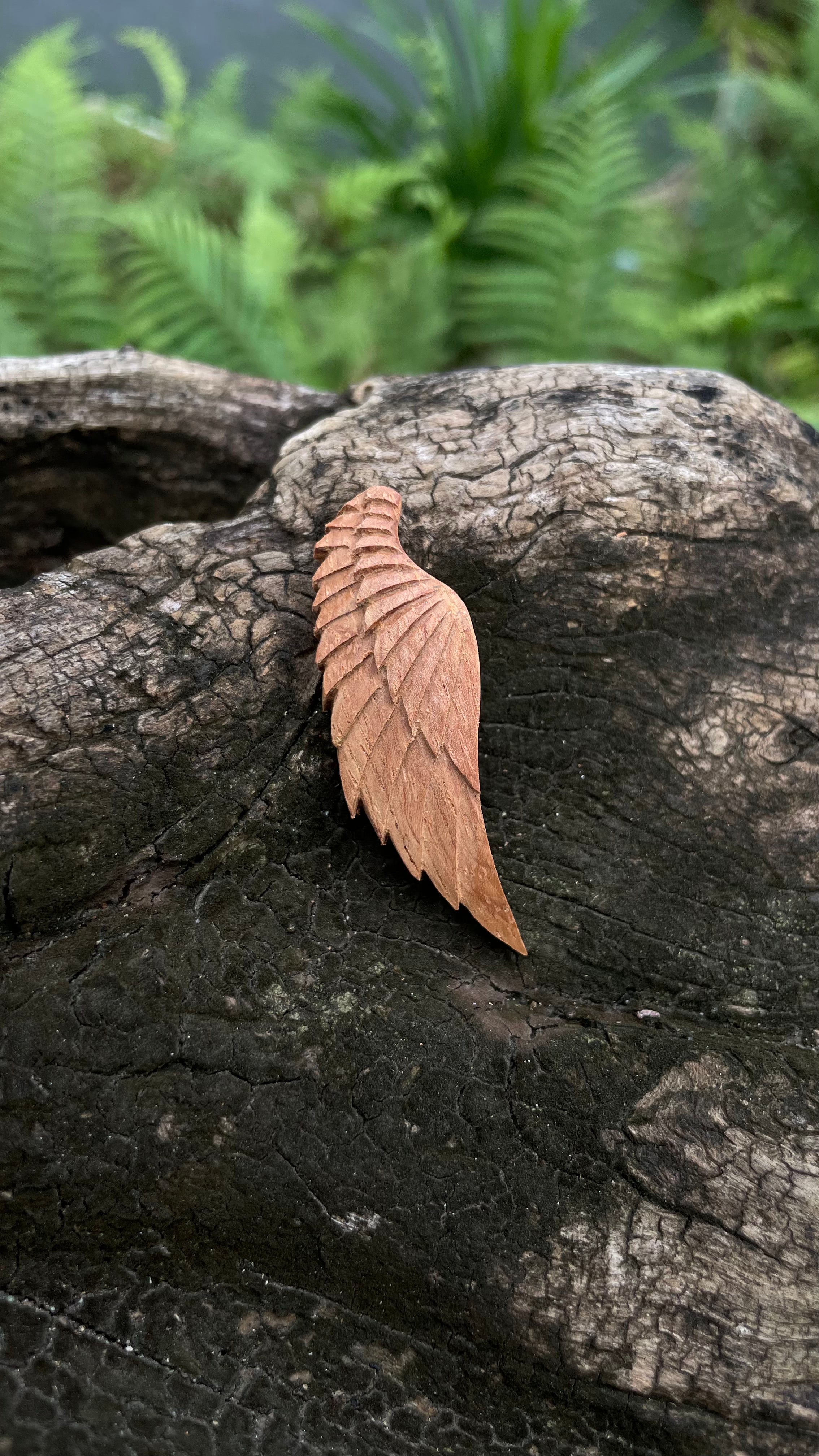 Angel Wings - Wooden Pendant Necklace - Woodart Vietnam 