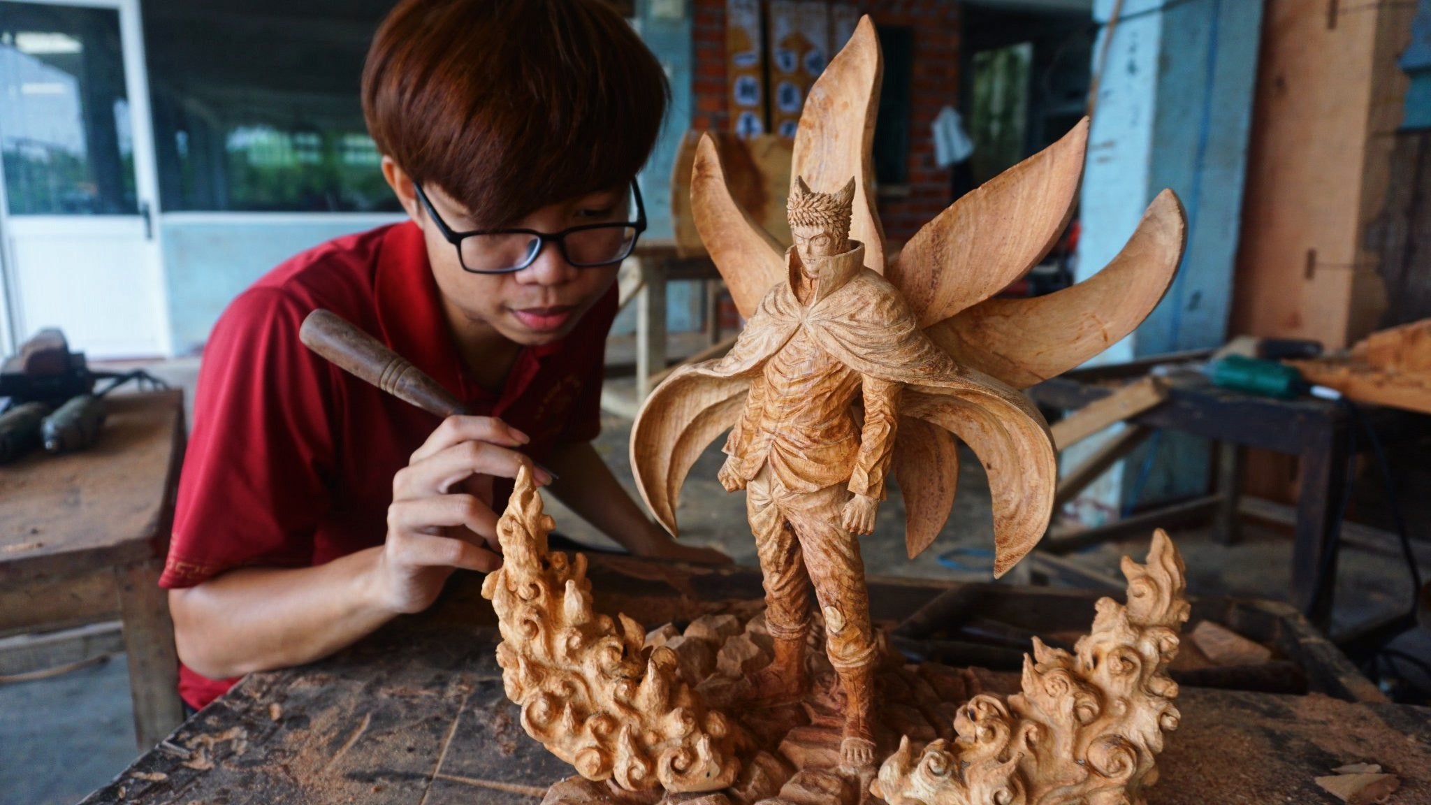 Naruto Baryon Mode Figure Wood Carving [ Limited ] - Woodart Vietnam 