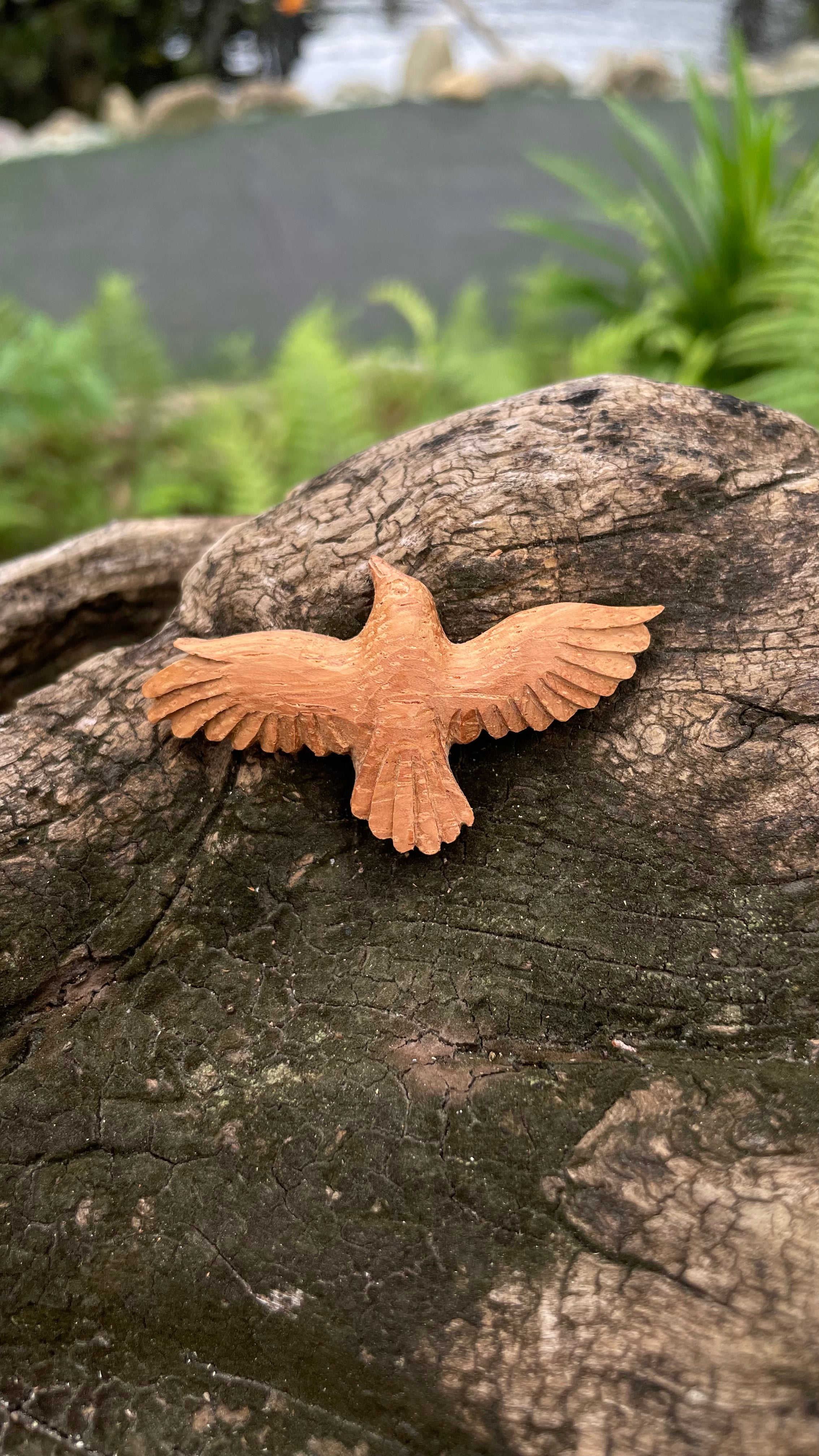 Bird - Wooden Pendant Necklace - Woodart Vietnam 