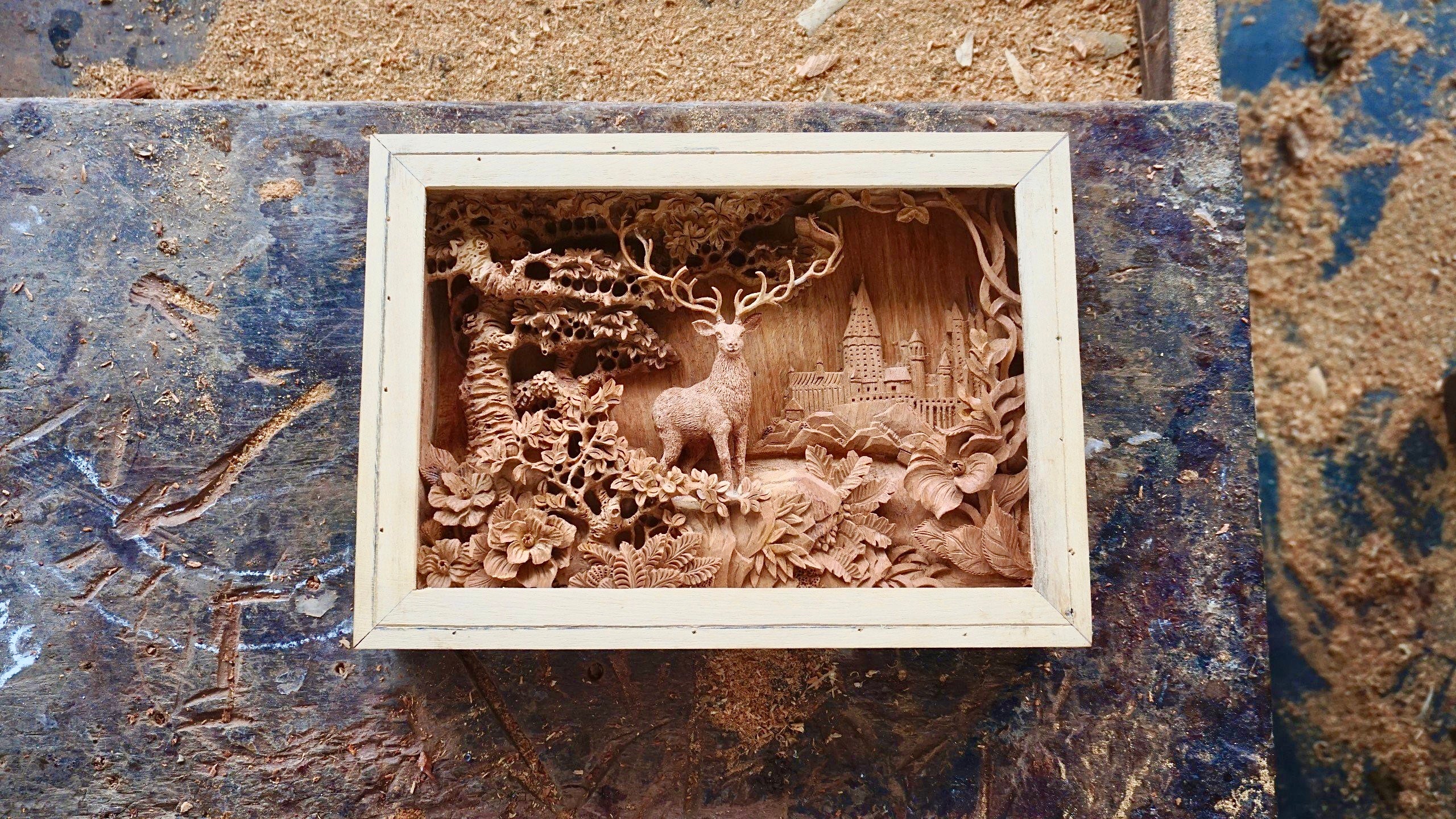 Deer - The Patronus Charm - Wood Carving