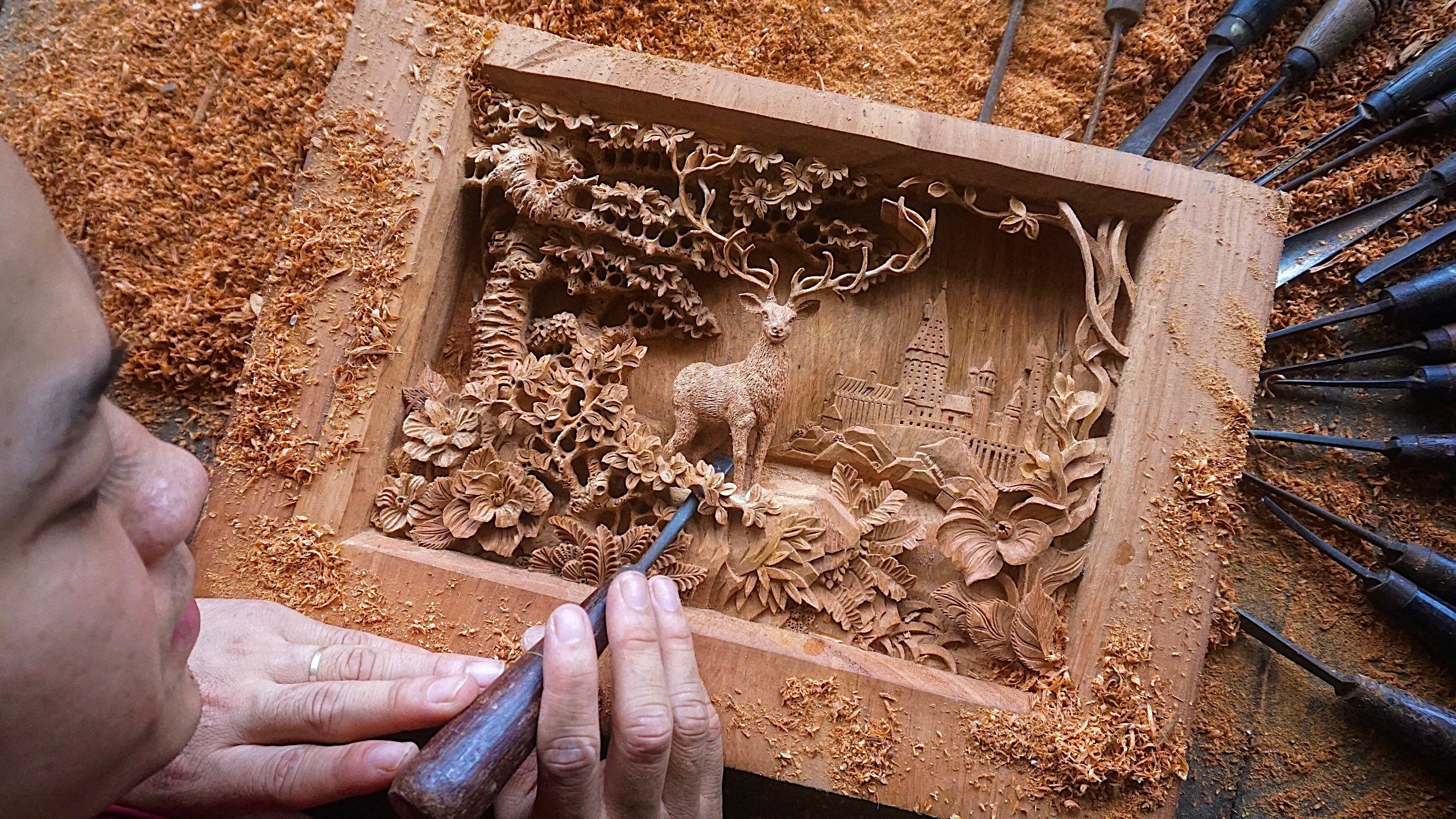 Deer - The Patronus Charm - Wood Carving