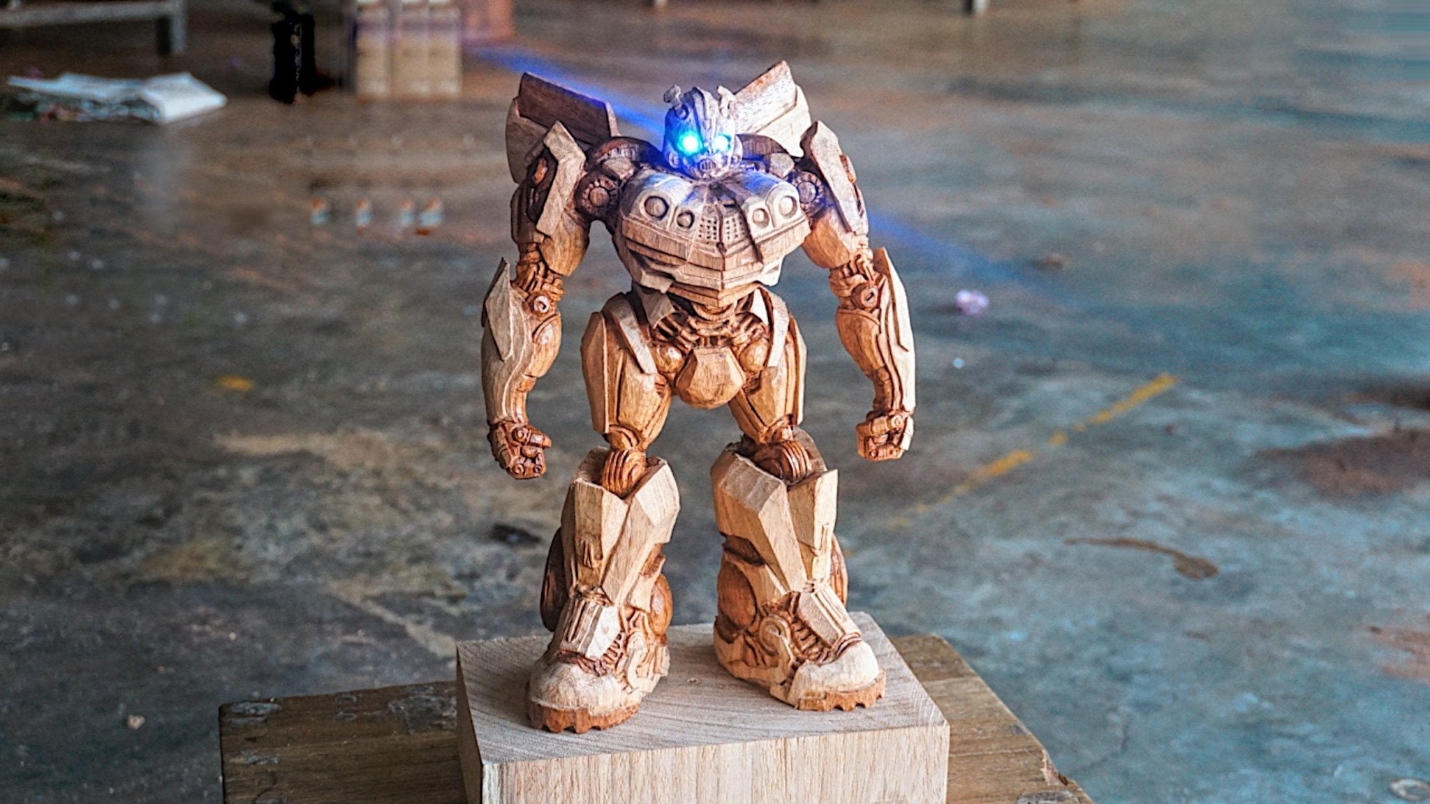 Bumblebe - Tranformers: Rise of the Beasts Figure Wood Carving - Woodart Vietnam