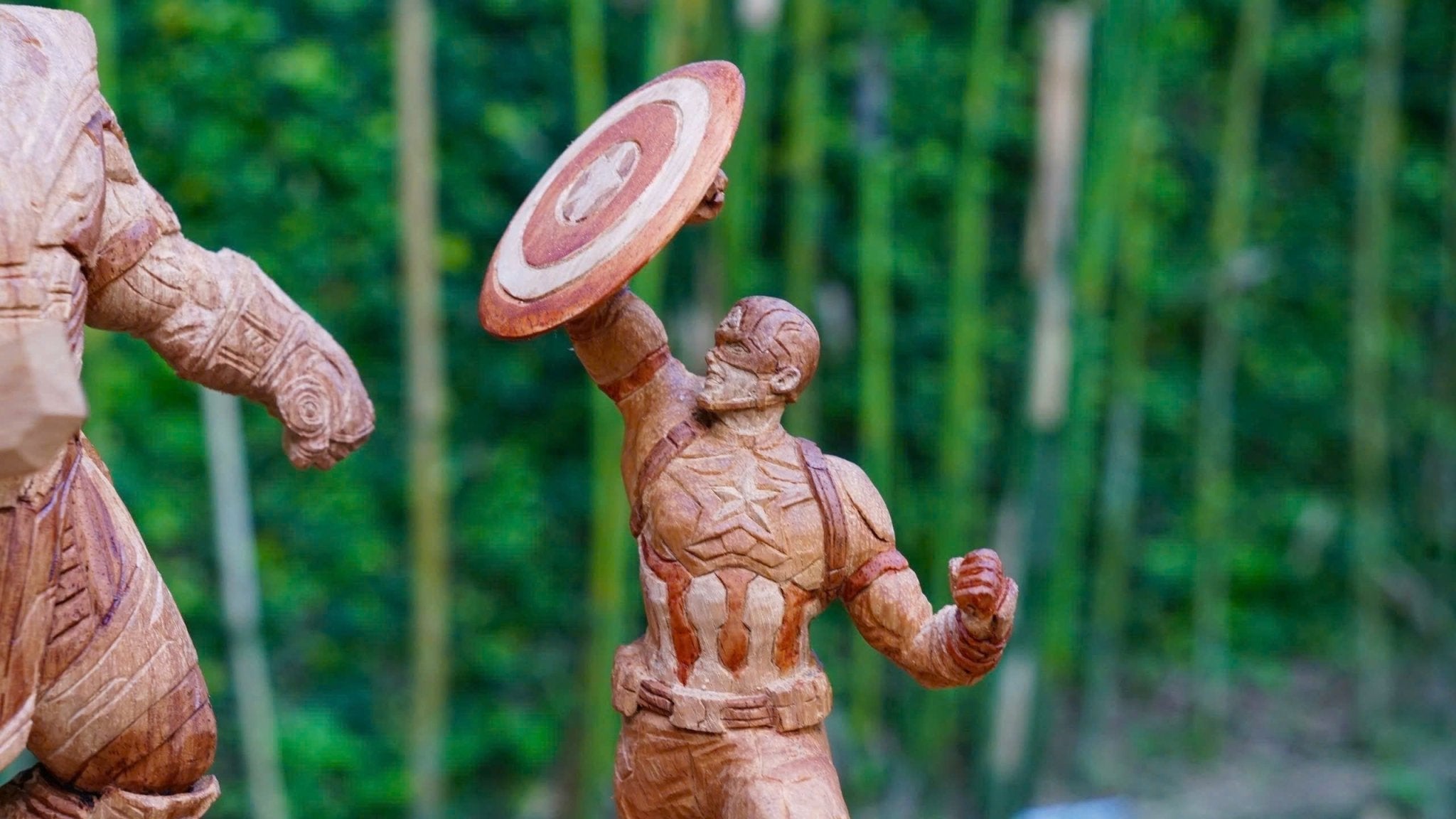 Captain America (Only) - Figure Wood Carving - Avengers Endgame - Woodart Vietnam