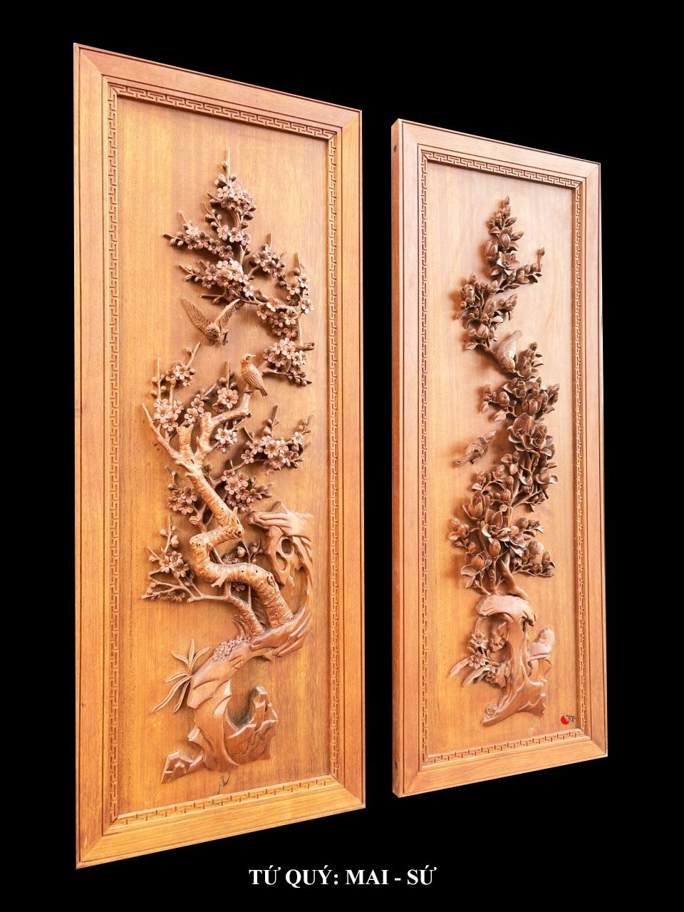 Flower 4 Season Wall Art - Wood Carving - Woodart Vietnam