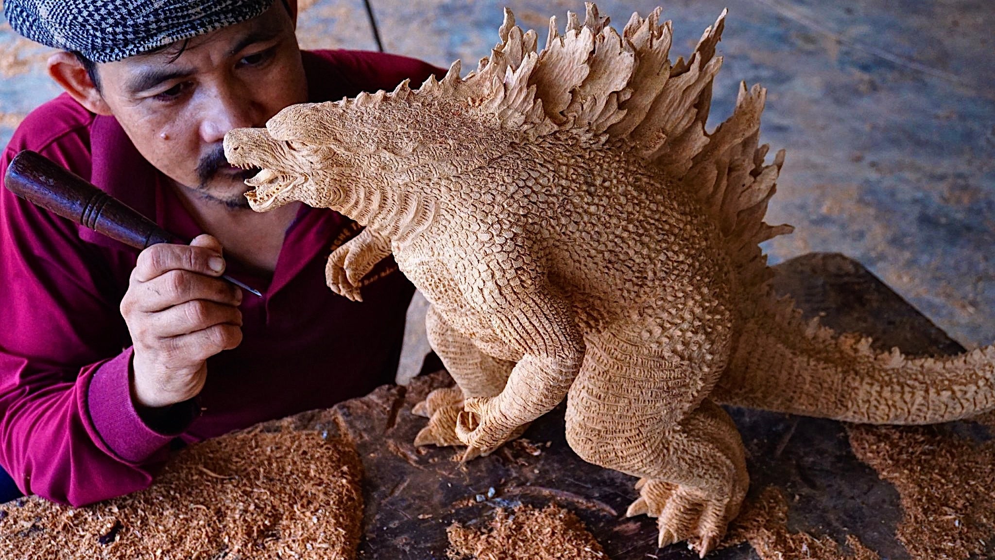 Godzilla - Figure Wood Carving - Monarch: Legacy of Monsters - Woodart Vietnam
