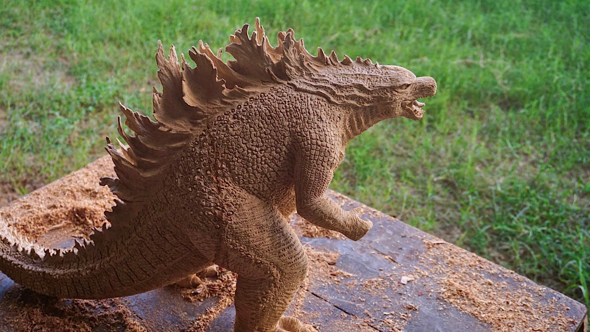 Godzilla - Figure Wood Carving - Monarch: Legacy of Monsters - Woodart Vietnam