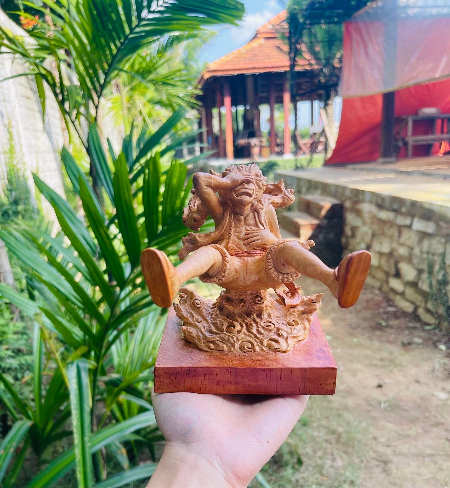 Luffy Joy Boy Figure Wood Carving - Woodart Vietnam