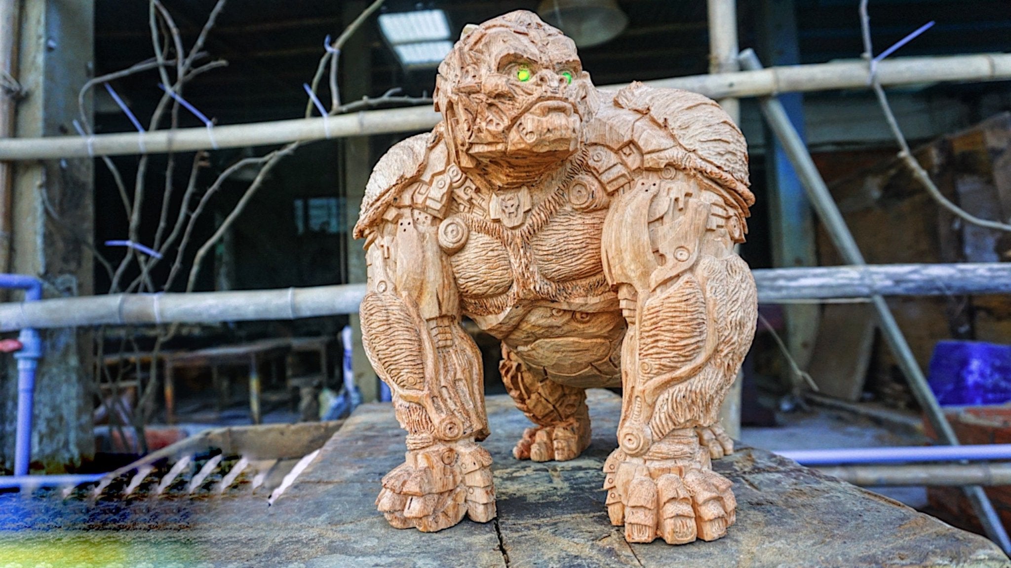 Optimus Primal Figure Wood Carving - Transformers: Rise of the beast - Woodart Vietnam