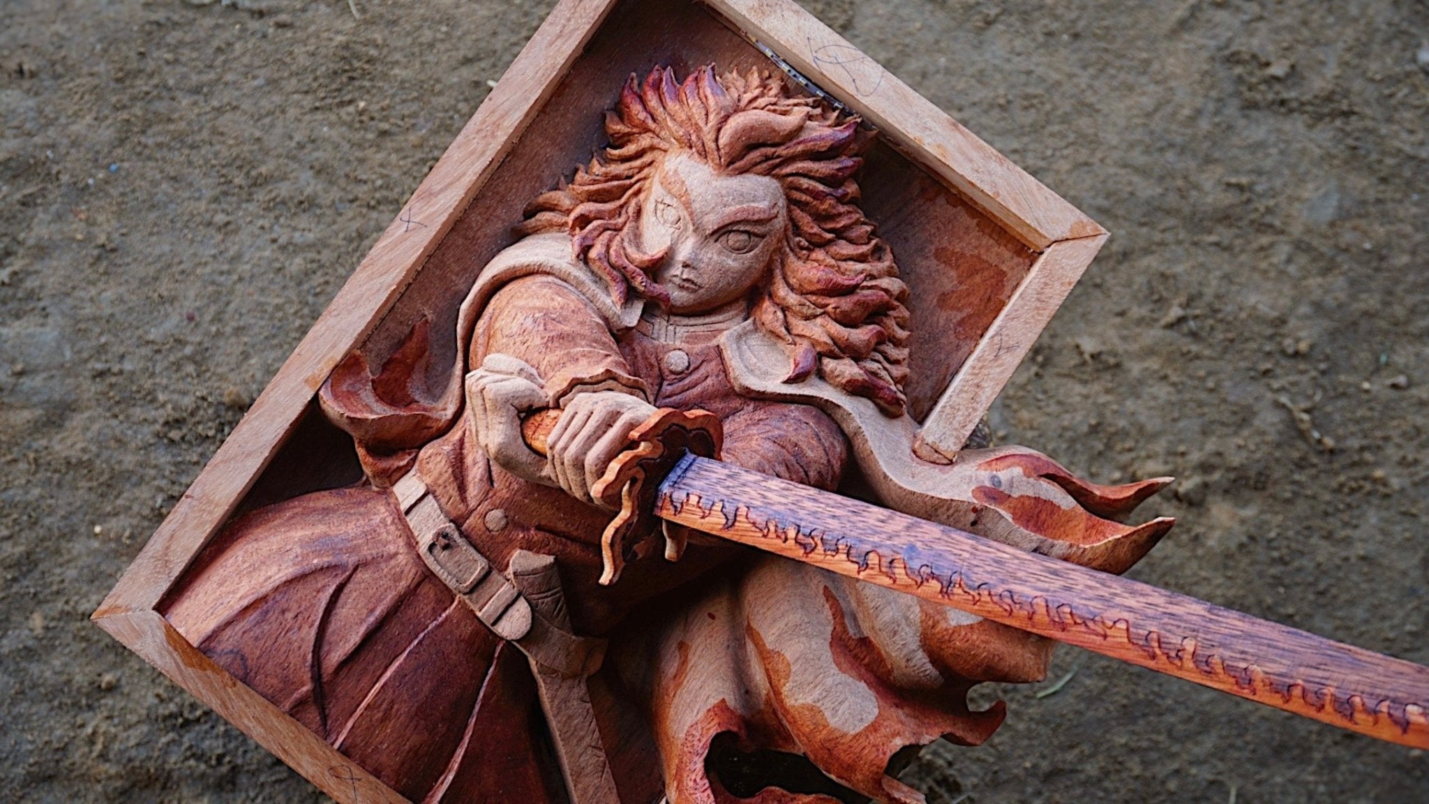 Rengoku - Wood Carving Wall art - Woodart Vietnam