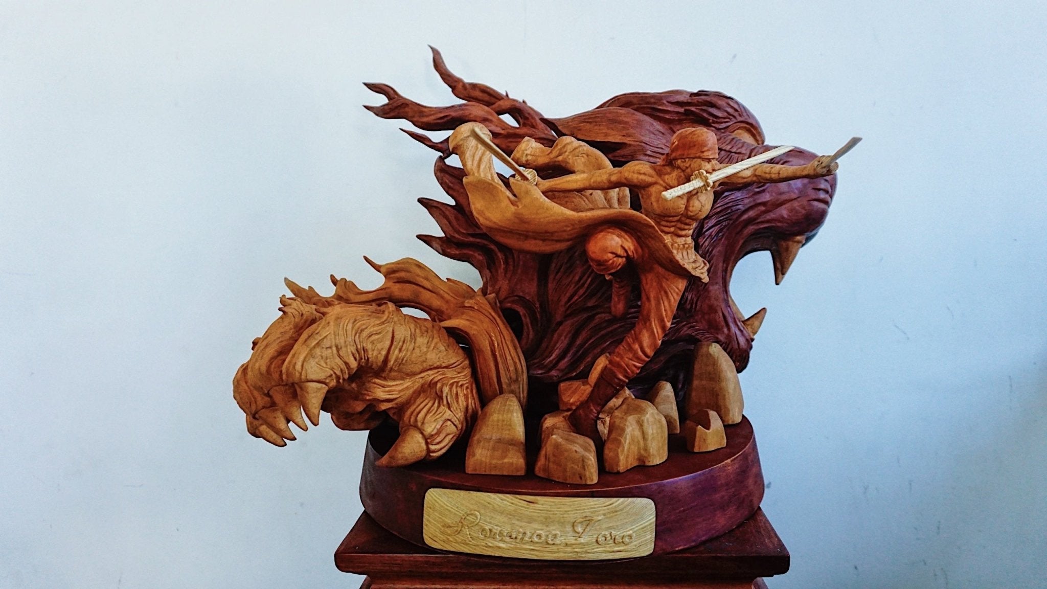 ZORO Figure Wood Carving - One Piece - Woodart Vietnam