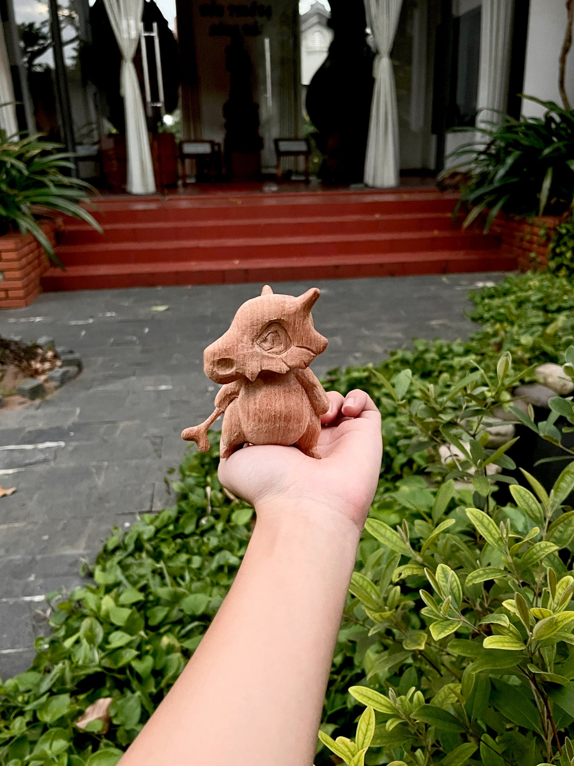 Cubone Figure Wood carving - Pokémon - Woodart Vietnam 