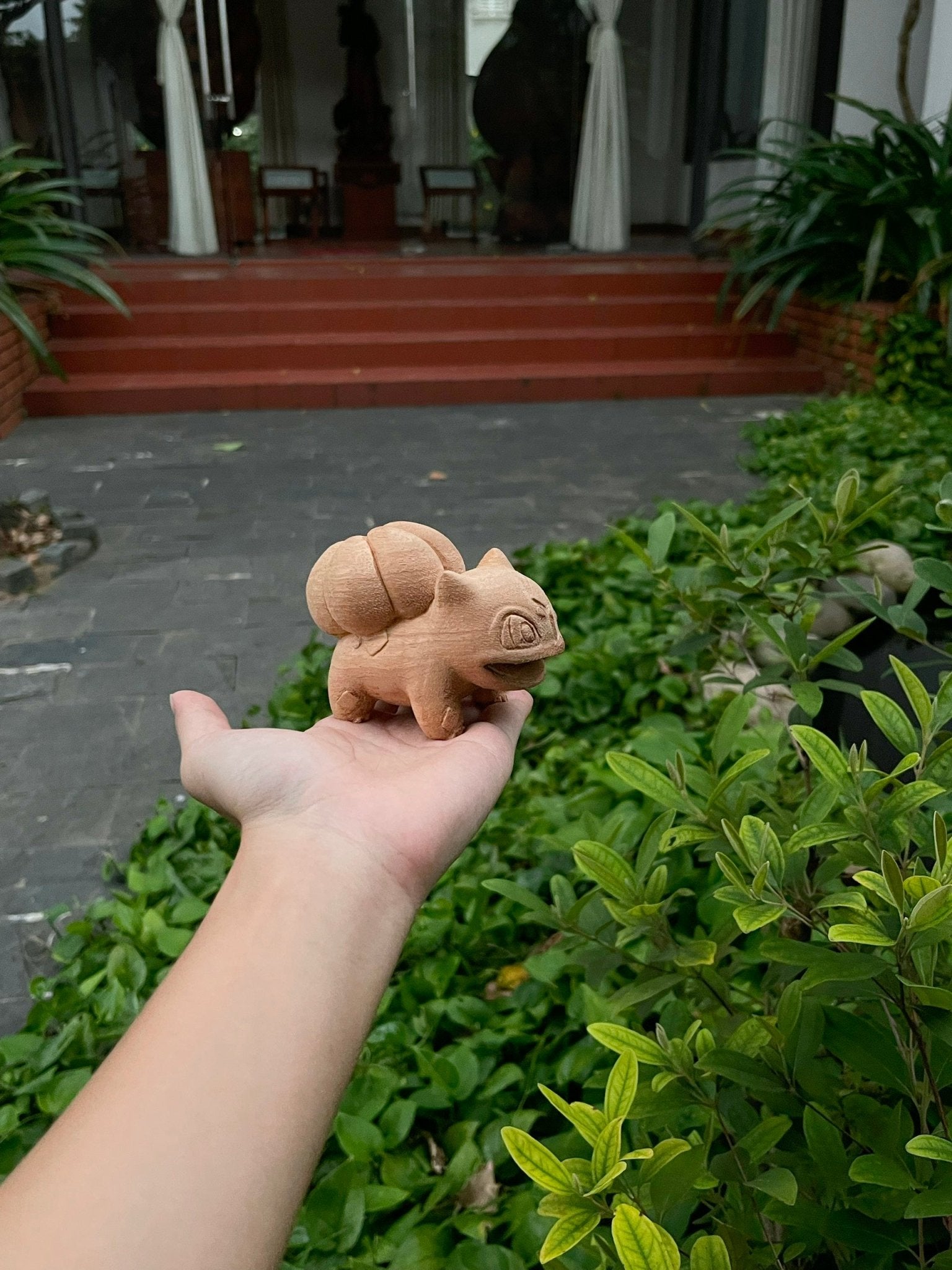 Bulbasaur Figure Wood Carving - Pokémon - Woodart Vietnam