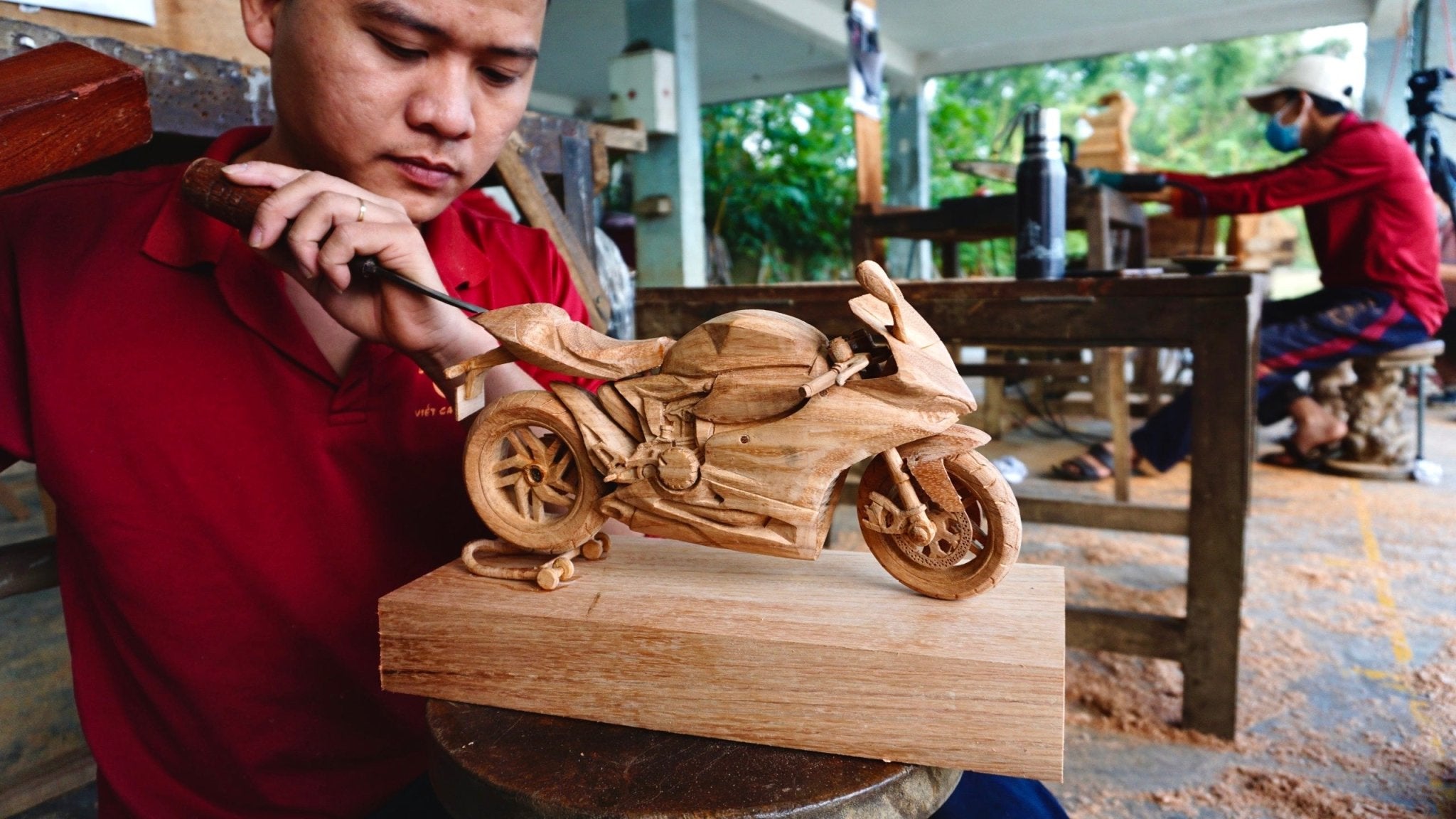 Ducati Figure - Wood Carving - Woodart Vietnam
