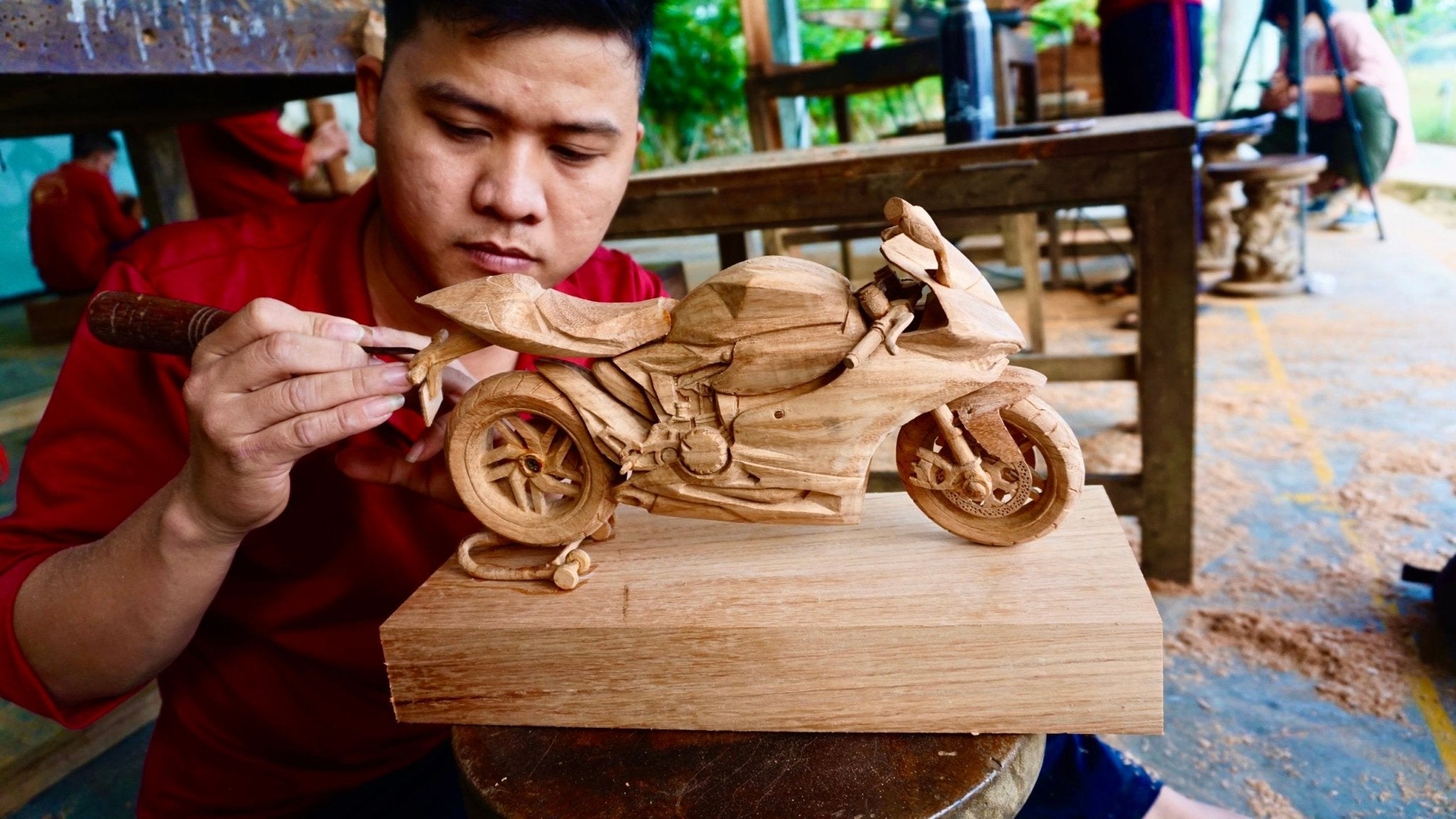 Ducati Figure - Wood Carving - Woodart Vietnam