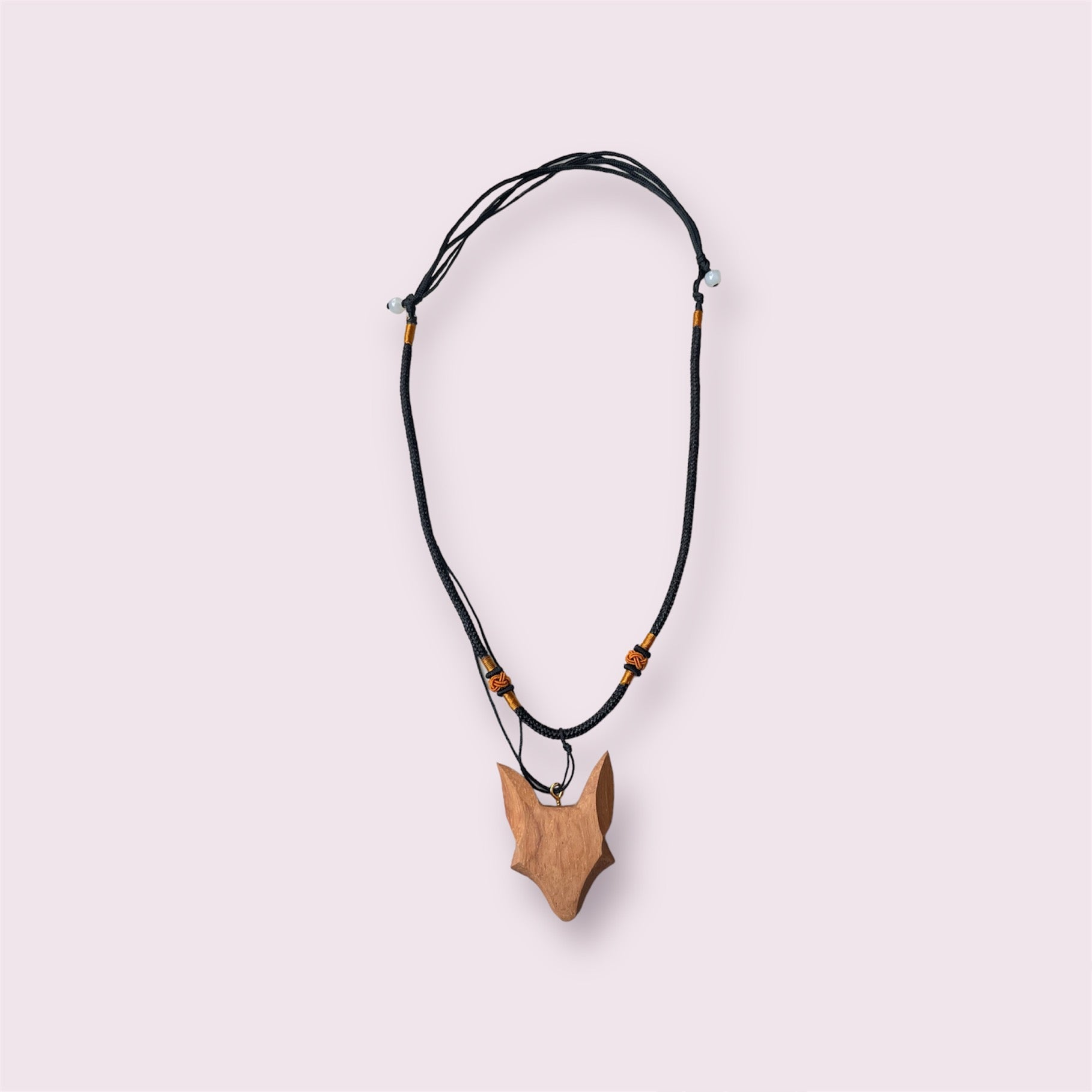 Fox Face - Wooden Pendant Neklace - Woodart Vietnam