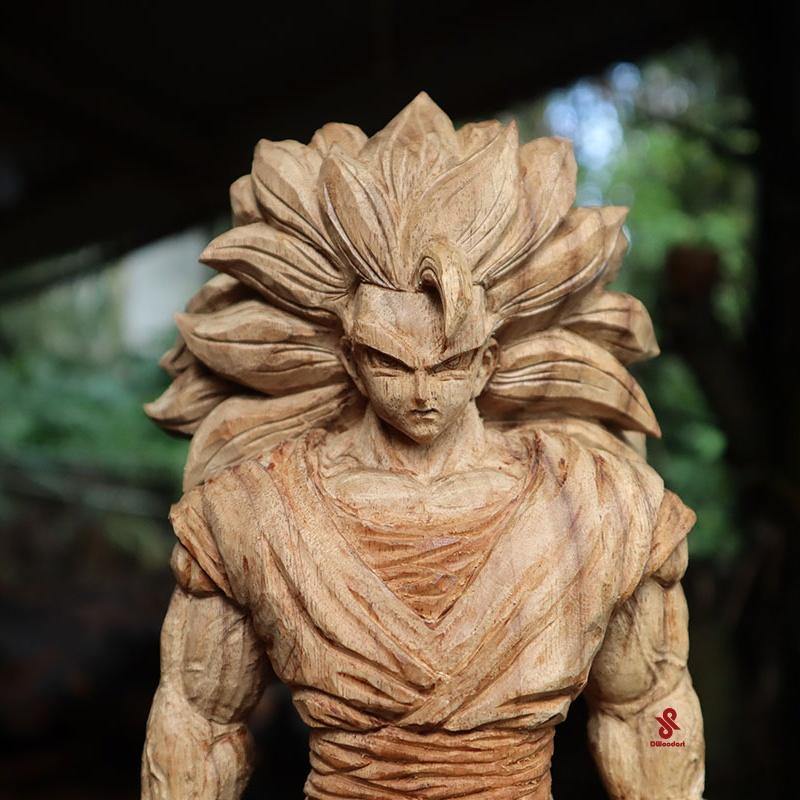 GOKU Super Saiyan 3 - Wood Carving [Limited] - Woodart Vietnam