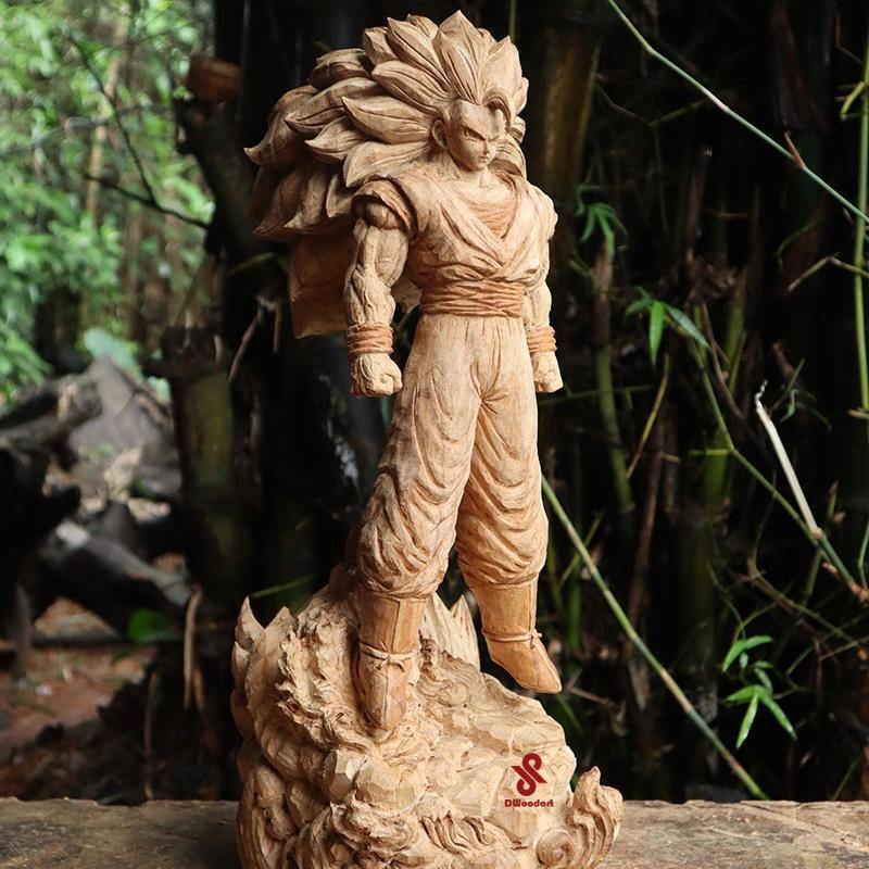 GOKU Super Saiyan 3 - Wood Carving [Limited] - Woodart Vietnam