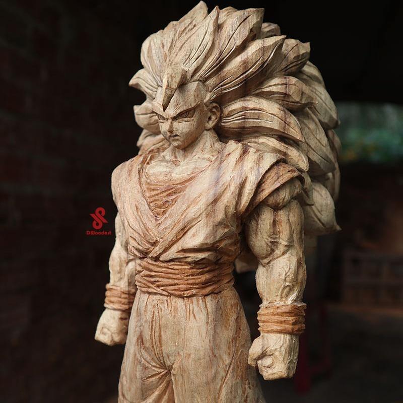 GOKU Super Saiyan 3 - Wood Carving [Limited] - Woodart Vietnam