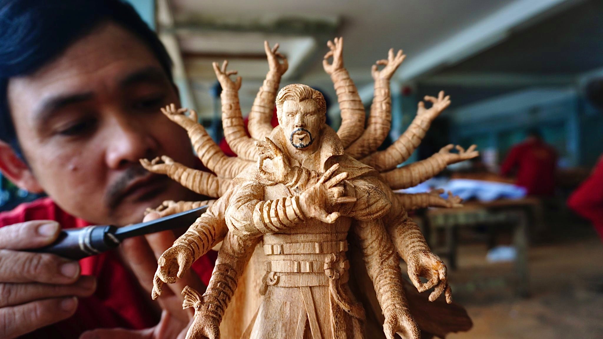 Doctor Strange Figure Wood Carving - Woodart Vietnam 