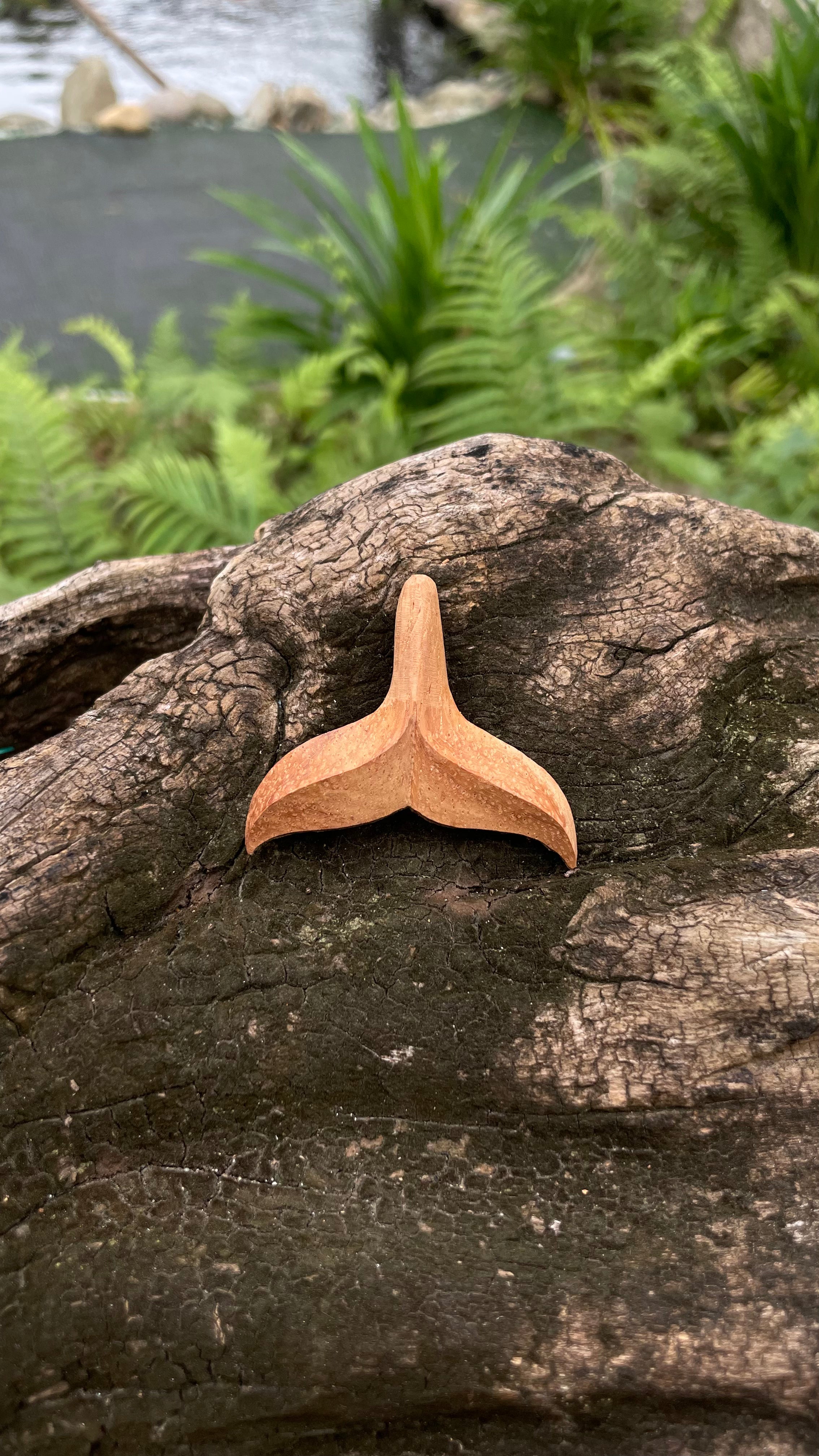 Whale Tail - Wooden Pendant Neklace - Woodart Vietnam 