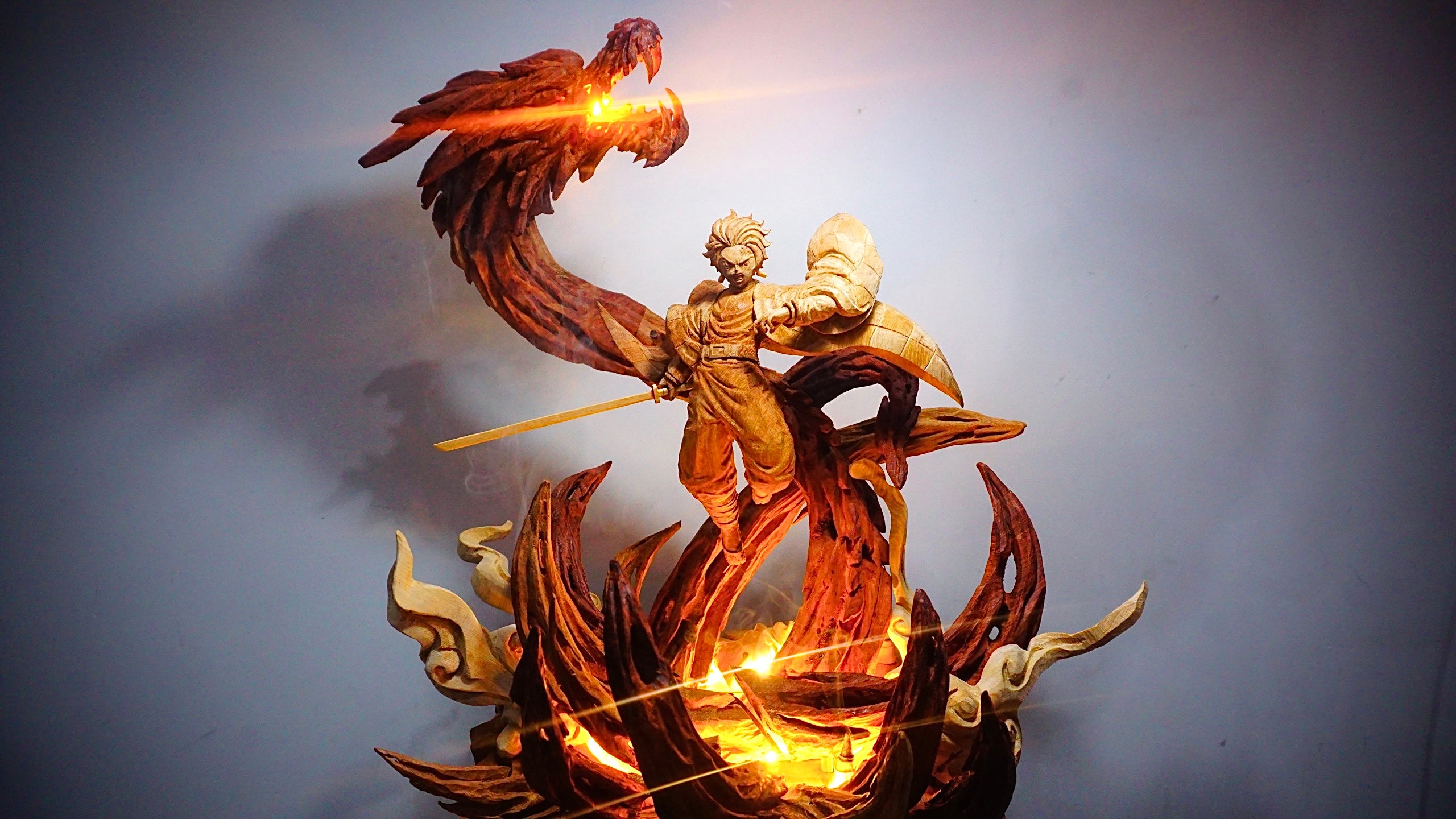 Tanjiro Figure Wood Carving - Demon Slayer - Woodart Vietnam 