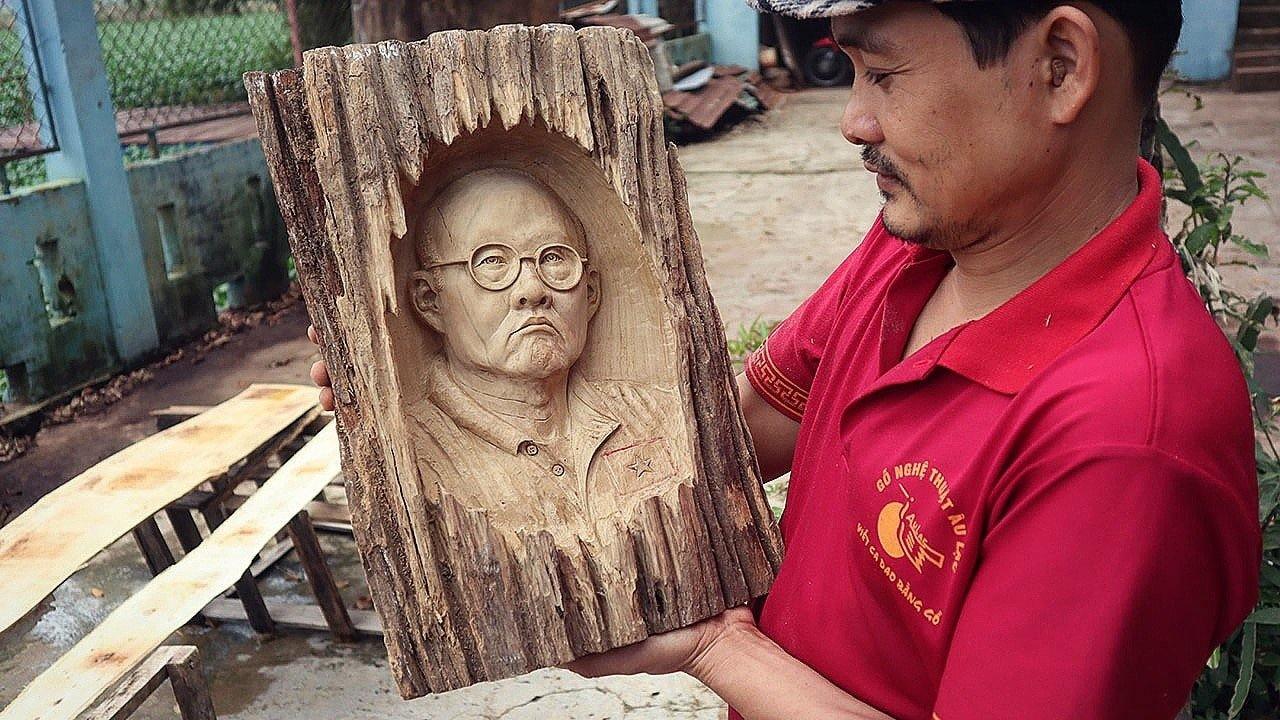 Custom Wooden Portrait Sculpture - Wood Carving - Woodart Vietnam 