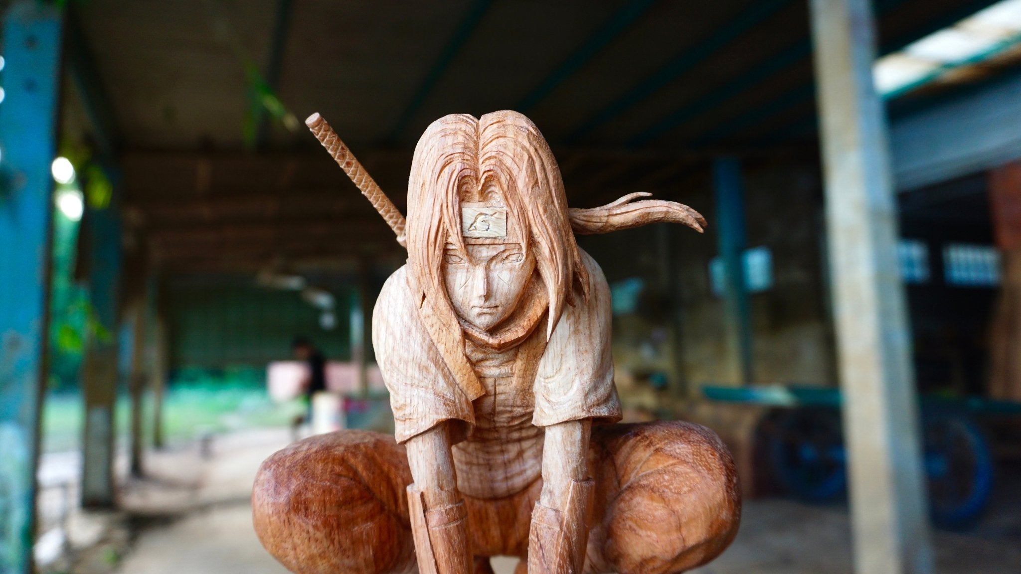 Itachi Uchiha - The Moonlight Figure Wood Carving - Woodart Vietnam