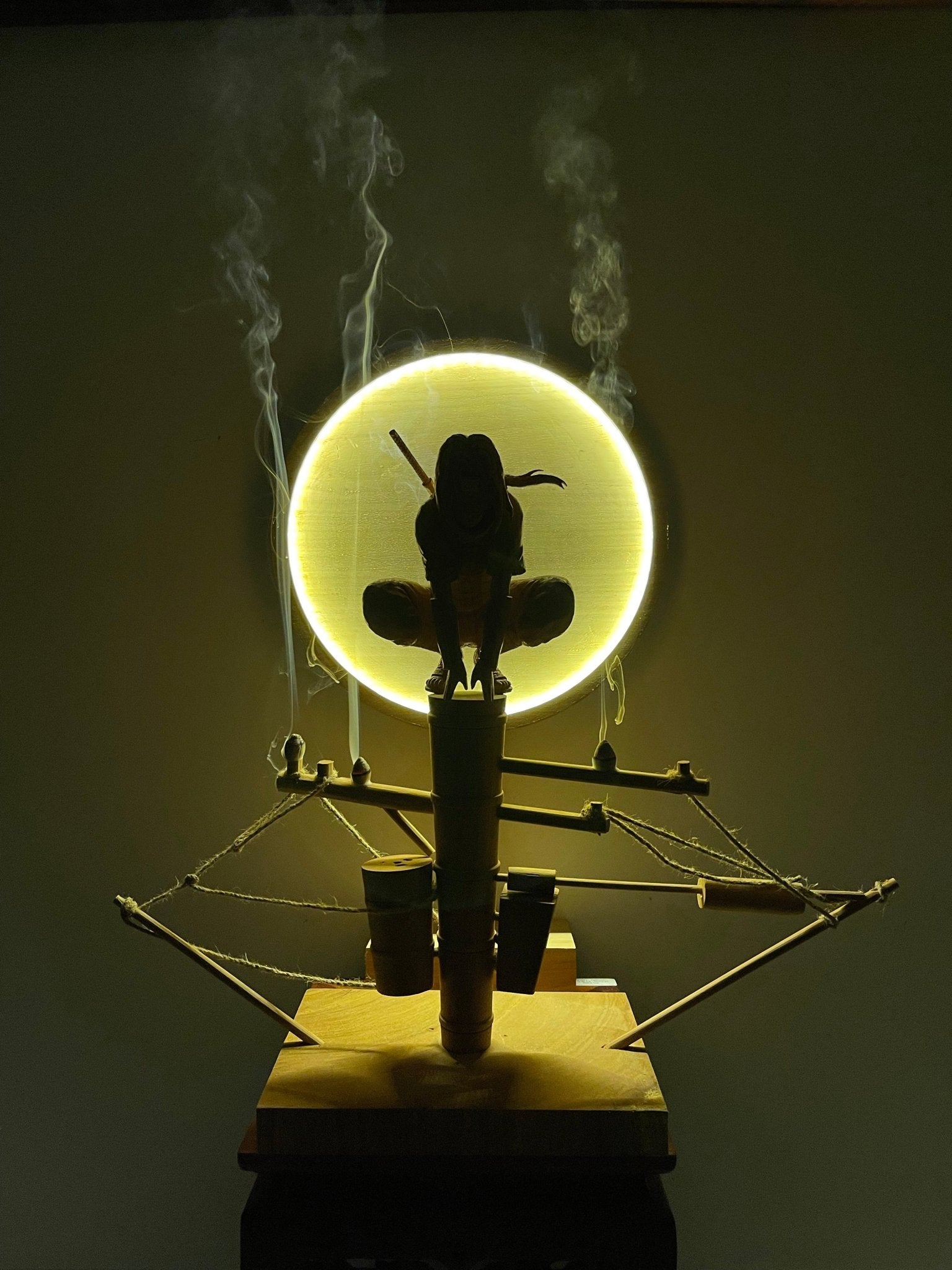 Itachi Uchiha - The Moonlight Figure Wood Carving - Woodart Vietnam