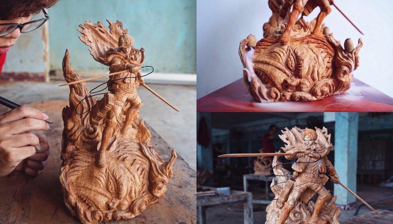 Levi vs Beast Titan - Figure Wood Carving [Limited] - Woodart Vietnam