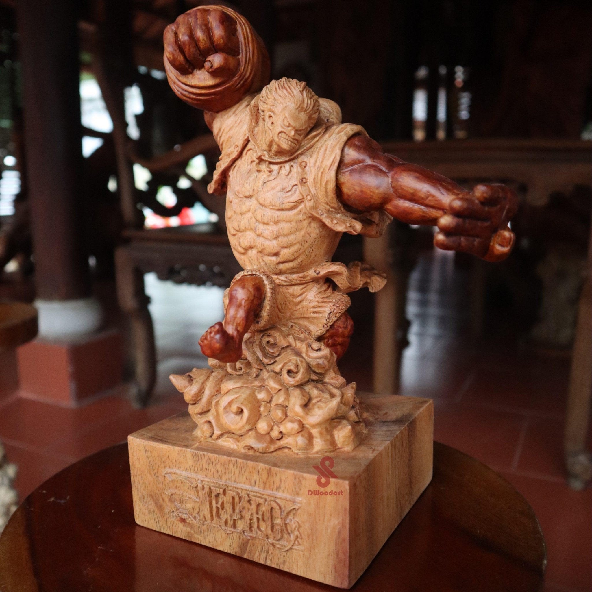 Luffy Gear 4 Figure Wood Carving - Woodart Vietnam