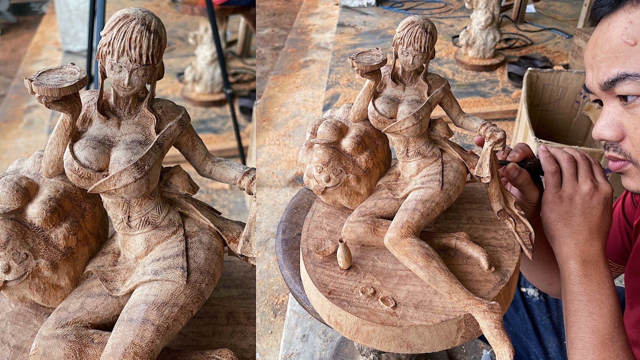 Nami - One Piece Figure Wood Carving - Woodart Vietnam