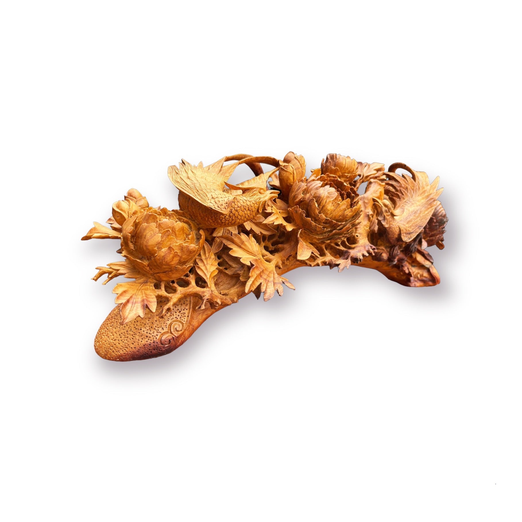 Phoenix Wood Carving - Root Style - Woodart Vietnam