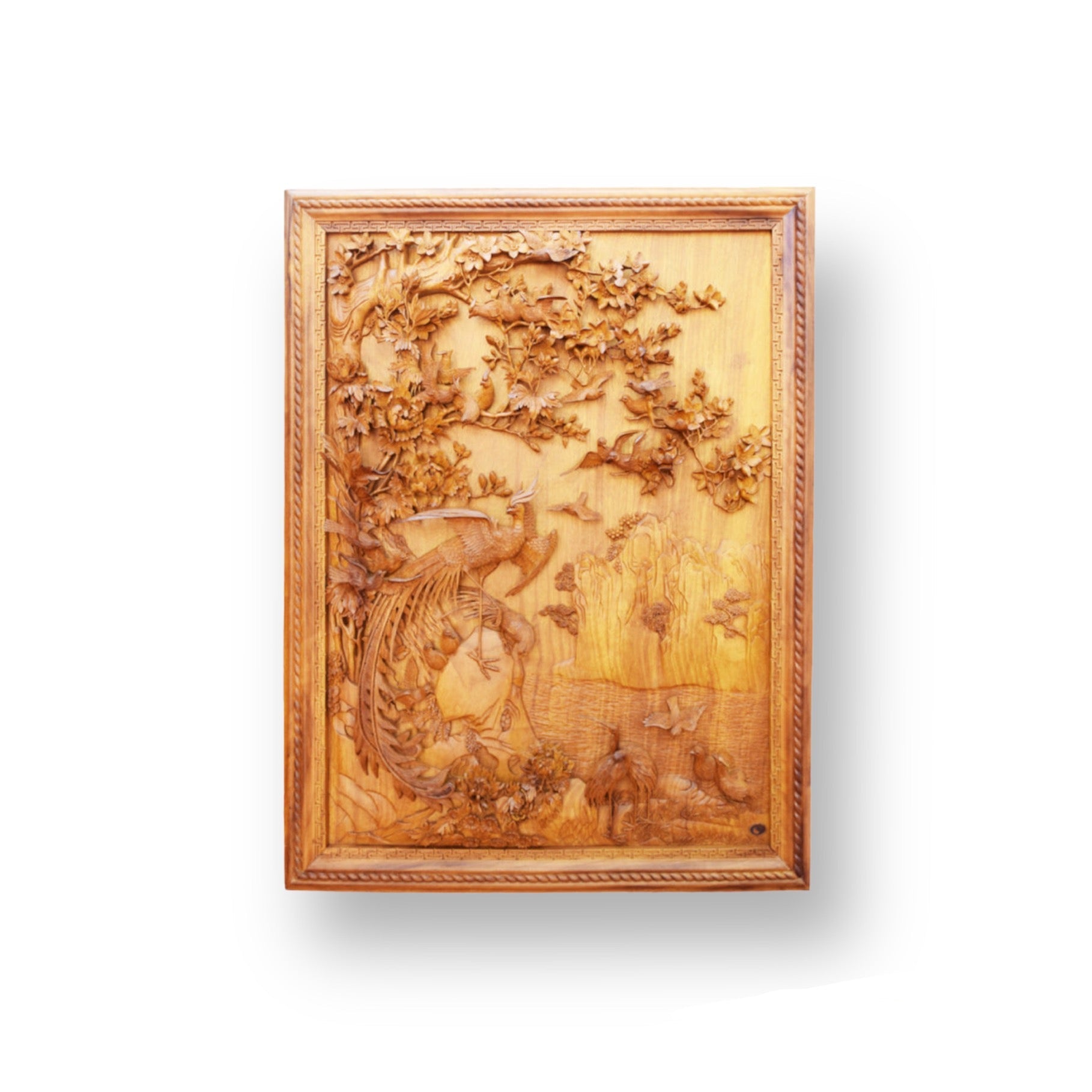 Phoenix Wood Carving Wall Art - Woodart Vietnam