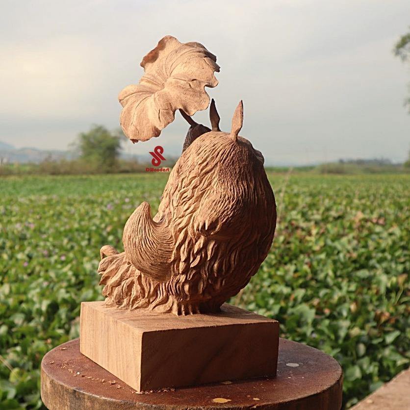 Totoro Figure Wood Carving - My Neighbor Totoro - Woodart Vietnam