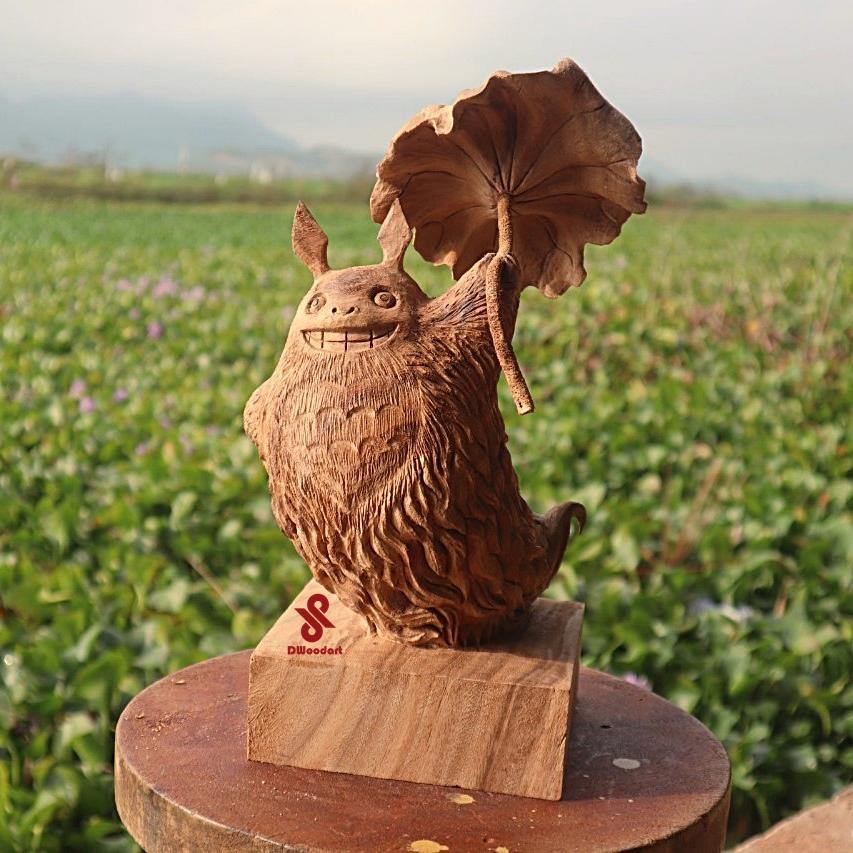 Totoro Figure Wood Carving - My Neighbor Totoro - Woodart Vietnam