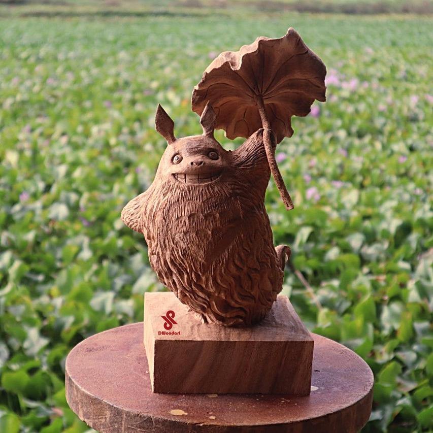 Totoro Figure Wood Carving - My Neighbor Totoro - Woodart Vietnam