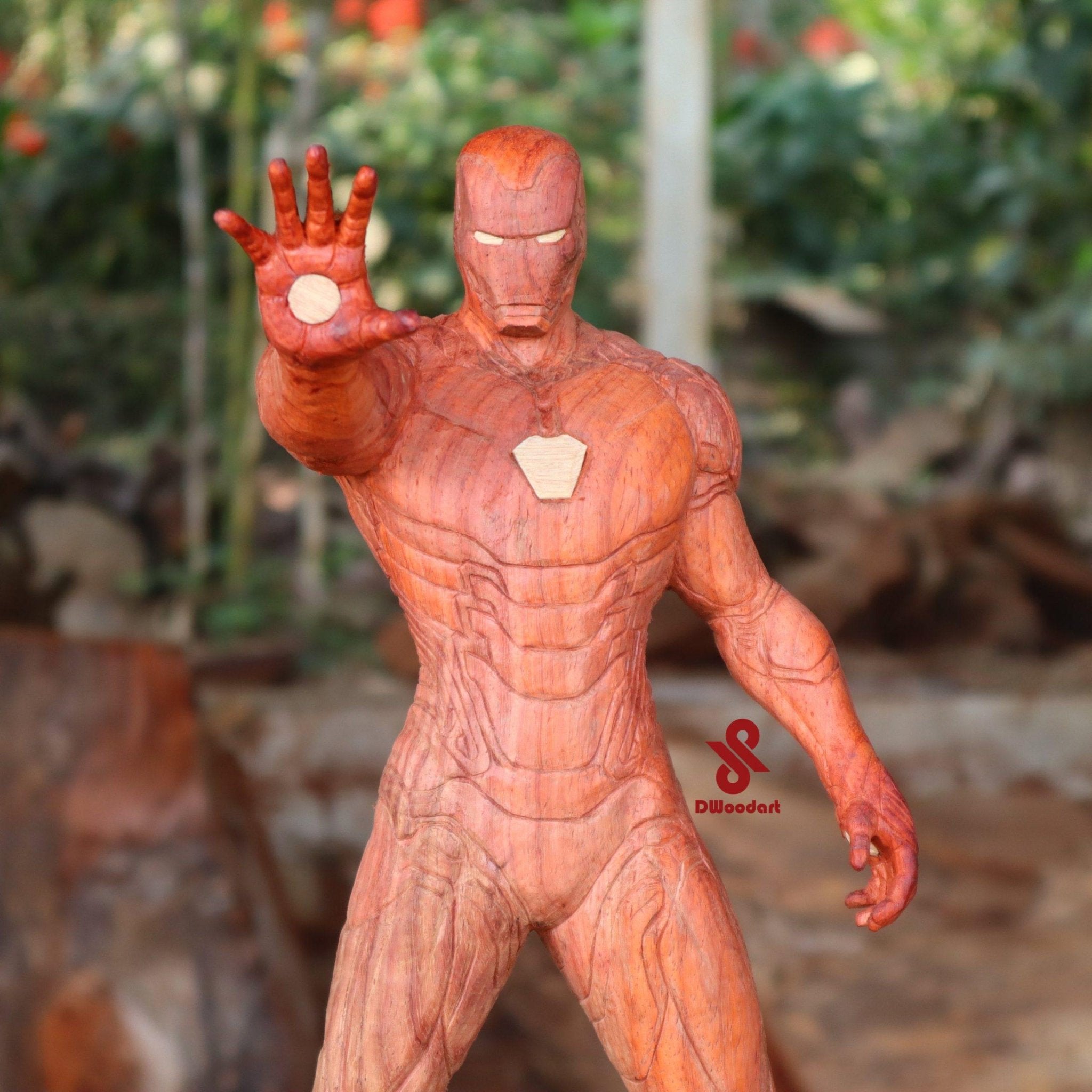 Wood Figurine - Iron Man Mark 85 Figure Wood Carving - Woodart Vietnam